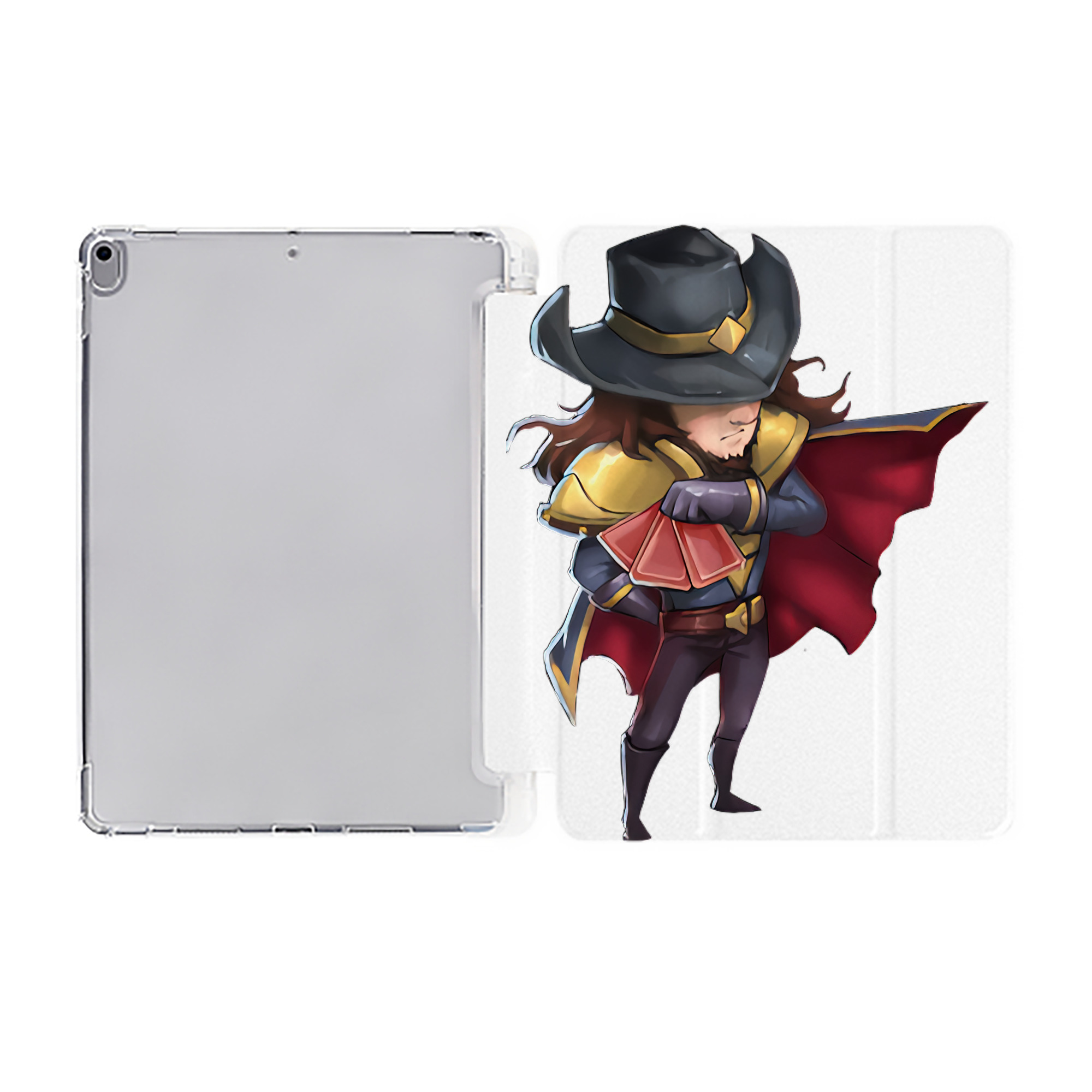 （画像用） リーグ・オブ・レジェンド League of Legends LOL IPad ケース ペン収納付き 三つ折りスタンド PUレザー×シリコン 対応機種9.5/10.5/10.9インチ